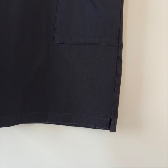 Eileen Fisher Cotton Blend Short Sleeve Square Mini Dress Pockets Casual stretch - Picture 5 of 9